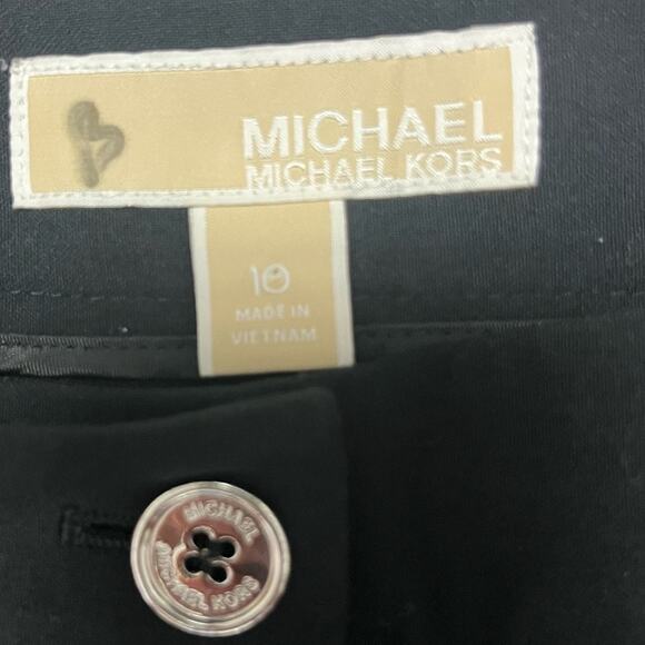 Michael Kors Black Pleated Front Pants Size 10 Casual Slacks Career Business - Picture 12 of 13
